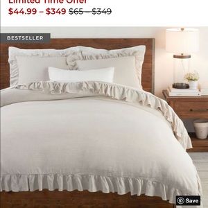 Pottery Barn King Duvet with 2 Euro Shams
